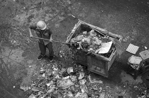 Customer complaint review in a rubbish clearance service