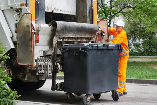 Items being sorted during a London property clearance