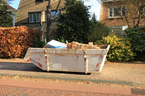 Bulky waste and recyclables prepared for collection in London